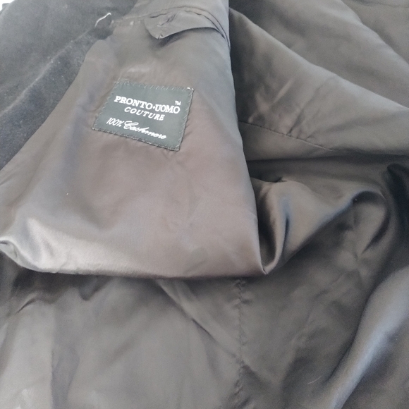 Pronti-Uomo Couture 100 Percent CASHMERE Black Blazer Jacket L - Picture 6 of 15
